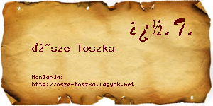 Ősze Toszka névjegykártya